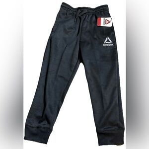 Reebok Athletic Jogger, Black w/White Logo, Boy’s Small Size 6/7, Slim Fit